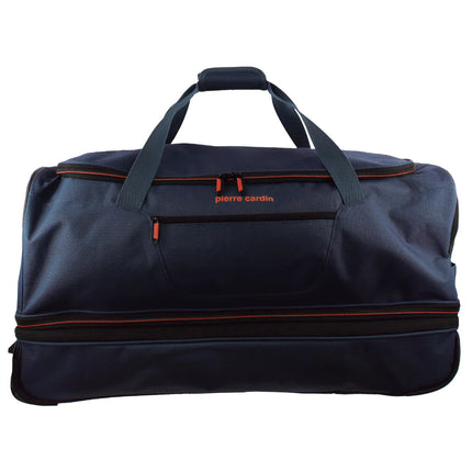Pierre Cardin Trolley Bag Large Soft Travel Luggage Wheeled Duffle 82 Cm - Navy.
