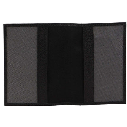 Pierre Cardin Slim Leather Passport Wallet Holder RFID Case Cover - Black.