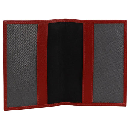 Pierre Cardin Slim Leather Passport Wallet Holder RFID Case Cover - Red.