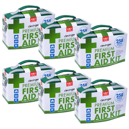 6x 258pcs Premium First Aid Kit Medical Travel Set Emergency Family Safety.