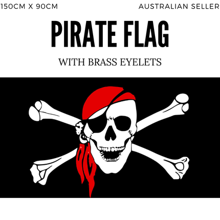 PIRATE FLAG Skull Party Pirates Skull & Crossbones Large 150 x 90 Jolly Roger.
