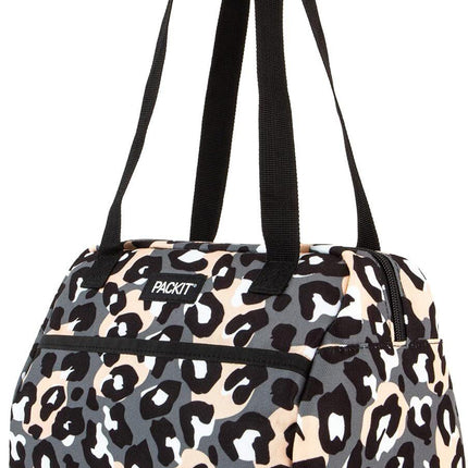 PACKIT Freezable Ice Lunch Bag Tote Food Storage Camping Travel Tiger - Wild Leopard.
