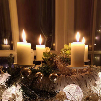 48x Premium Church Candle Pillar Candles White Unscented Lead Free 36Hrs - 7*7cm.