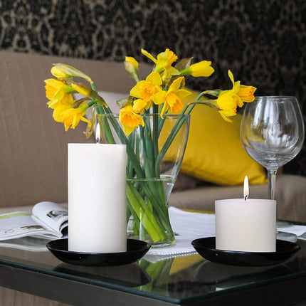48x Premium Church Candle Pillar Candles White Unscented Lead Free 36Hrs - 7*7cm.