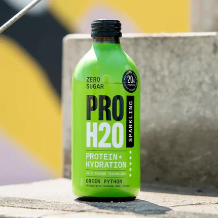 PRO H20 Sparkling 20g Protein Hydration Drink Zero Sugar Hydrate - Green Python.