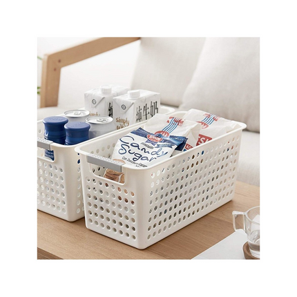 36x Premium Plastic Storage Basket Bulk w/ Grip Handles 29*13.5*12.5cm.