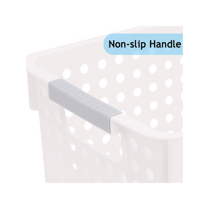 36x Premium Plastic Storage Basket Bulk w/ Grip Handles 29*13.5*12.5cm.