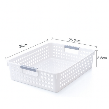 24x Premum Plastic Storage Basket Bulk w/ Grip Handles 36*25.5*8.5cm.