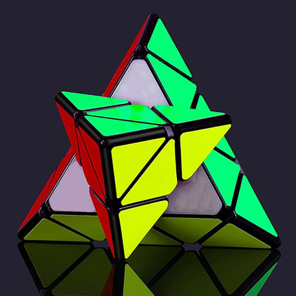 3x3 Triangle Speed Cube Pyramid Brain Teaser Puzzle Magic Educational Toy.