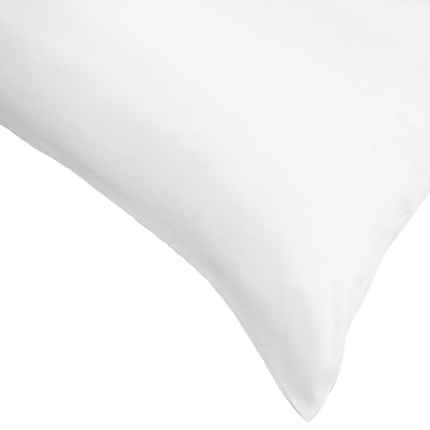 Silk Pillowcase Standard Size Pillow Case in White.