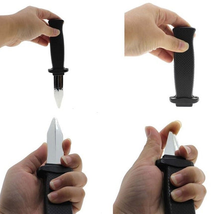 TRICKY DISAPPEARING FAKE KNIFE Prank Blade Novelty Trick Stage Toy Prop Game.