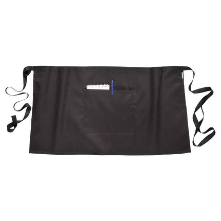 Portwest Waist Safety Apron with Pocket - Black.