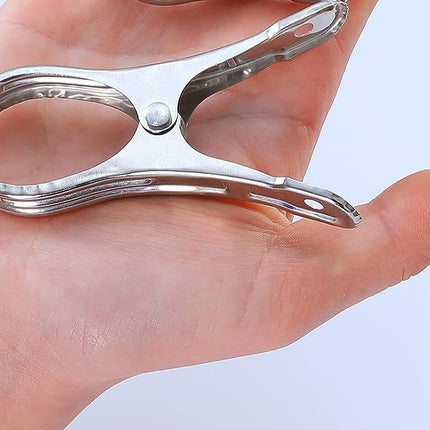 6x STAINLESS STEEL CLOTHES PEGS Laundry Clips Washing Line Clothespin.
