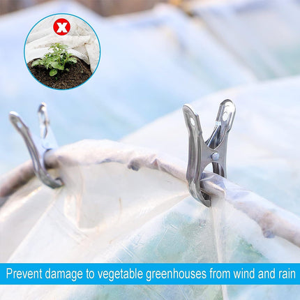 6x STAINLESS STEEL CLOTHES PEGS Laundry Clips Washing Line Clothespin.