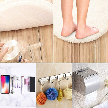 Double-Sided Nano Mounting Tape Traceless Clear Adhesive Invisible Gel 2M x 20mm.