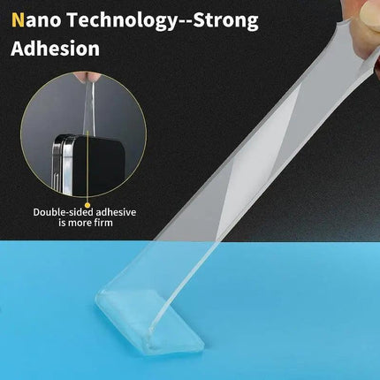 2x Double-Sided Nano Mounting Tape Traceless Clear Adhesive Invisible Gel 2M x 20mm.