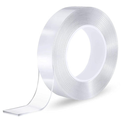 2x Double-Sided Nano Mounting Tape Traceless Clear Adhesive Invisible Gel 2M x 20mm.