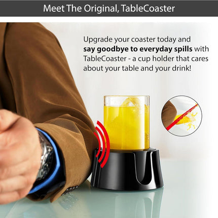 Table Coaster Anti-Spill Drink Holder Tray Couch Seat Car Office Travel - White.