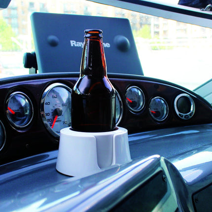 Table Coaster Anti-Spill Drink Holder Tray Couch Seat Car Office Travel - White.