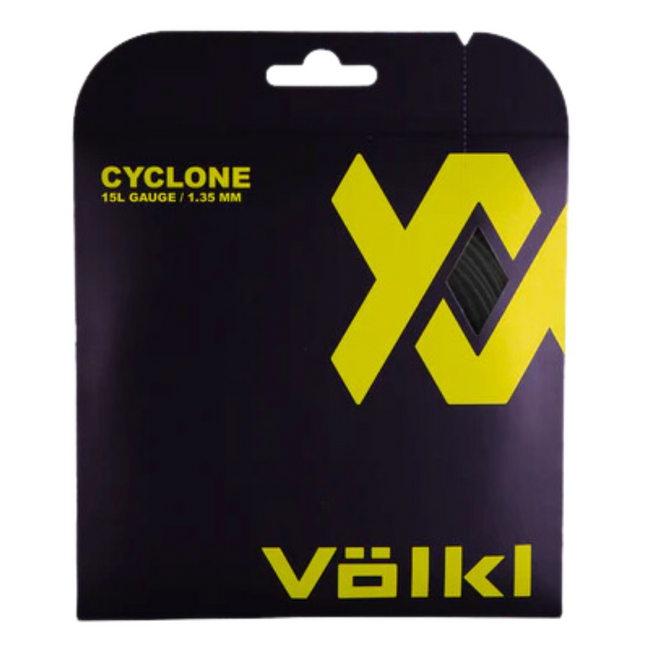 Volkl Cyclone Black 15L Gauge Tennis String 1.35mm (12 M Set).