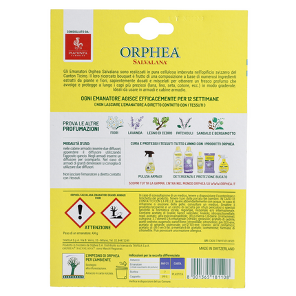 Orphea 2pcs Clothes Protector Flower Scented Natural Diffuser for Closet Wardrobe Hangers.