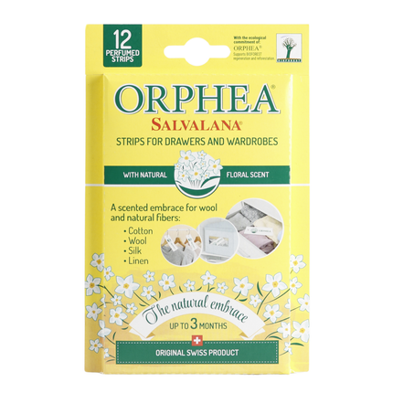 Orphea 12pcs Clothes Protector Natural Flower Floral Scented Strips for Drawers/Closets.