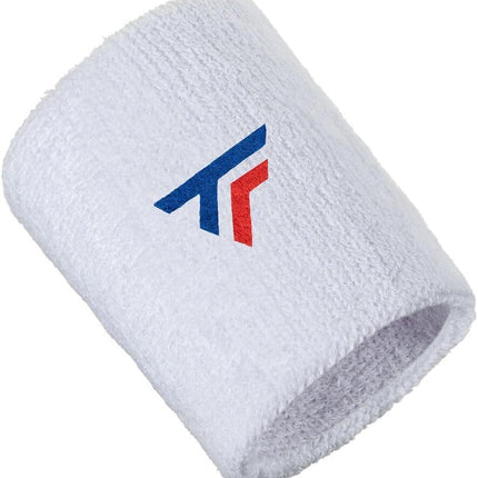Tecnifibre Tennis XL Wristband Wrist Bands Sweatband Sport Squash Cotton - White.