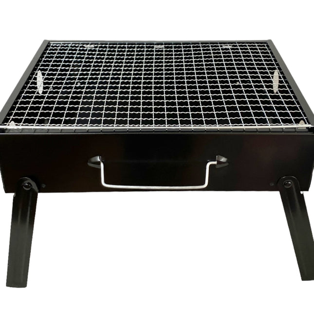 Mini Portable Foldable Charcoal Grill BBQ Grill Outdoor - Matte Black.