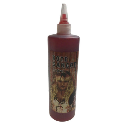 Gothic Vampire Wig + 450ml Bottle Fake Blood Halloween Costume Set Horror Scary Party.
