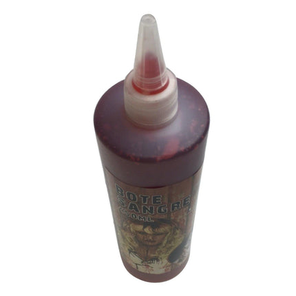 Gothic Vampire Wig + 450ml Bottle Fake Blood Halloween Costume Set Horror Scary Party.