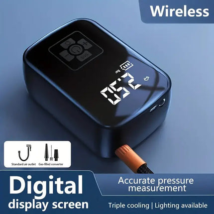 Rechargeable Car Tire Bike Air Pump Tire Inflator Portable Compressor Digital Cordles.