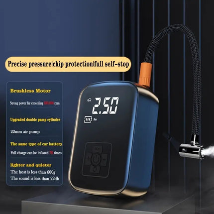 Rechargeable Car Tire Bike Air Pump Tire Inflator Portable Compressor Digital Cordles.