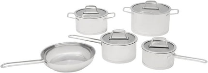 5pc Westinghouse Stainless Steel Pot & Pan Gas/Induction Frypan/Saucepan Set.