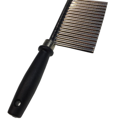 LARGE RIPPLE JELLY KNIFE Stainless Steel Blade Potato Crinkle Wavy Cutter Slicer.