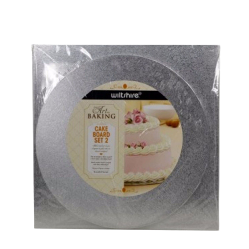 Set of 2 WILTSHIRE Cake Board Art of Baking Wooden Approved Food Grade Reusable.