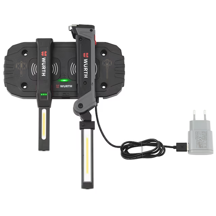 Wurth Cordless LED Handheld Work Lamp ERGOPOWER BEND+ – 700 Lumen, Folding Head, USB Rechargeable.