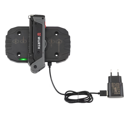 Wurth Cordless LED Handheld Work Lamp ERGOPOWER BEND+ – 700 Lumen, Folding Head, USB Rechargeable.