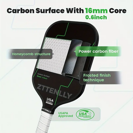T300 Graphite Carbon Fiber Pickleball Paddles Pickle Ball Racket Racquet.
