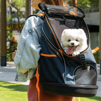 Ibiyaya Ultralight-Pro Backpack Pet Carrier, Navy Blue.