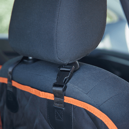 iBuddy Dog Seat Cover Car Hammock w/ Mesh Window & Dog Seat Belt.