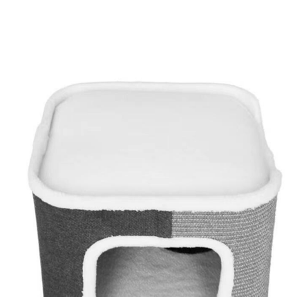 Tri-Level Square Cat Condo with Sherpa Lining.