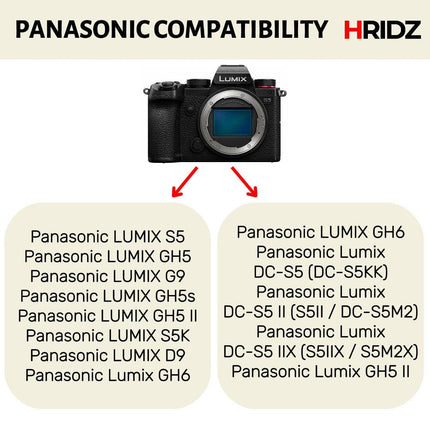 Hridz BLK22 2pcs Battery for Panasonic DMW-BLK22 LUMIX DSLR - 2-batteries only.
