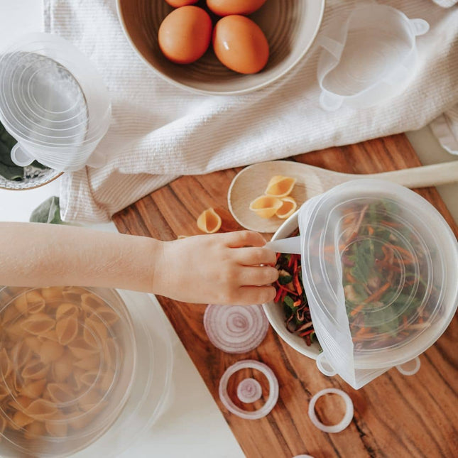 Food Grade Silicone Stretch Lids: Your Ultimate Reusable Food Covers - set of 7 (Test).