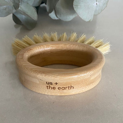 Bamboo Veggie Scrubber Brush.