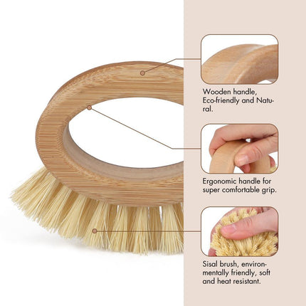 Bamboo Veggie Scrubber Brush.