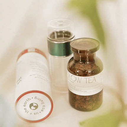 Double Wall Glass Tea Infuser Bottle.