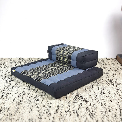 Meditation Cushion + Seating Block Set Blue Elephant.