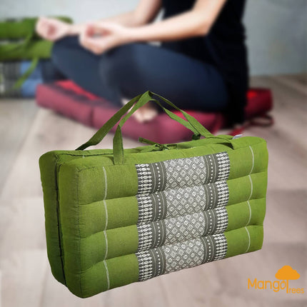 2-Fold Meditation Cushion Yoga Mat Green.