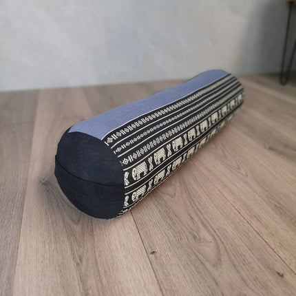 Yoga Bolsters Block Meditation Round Cushion Natural Kapok Filled BlueEle.