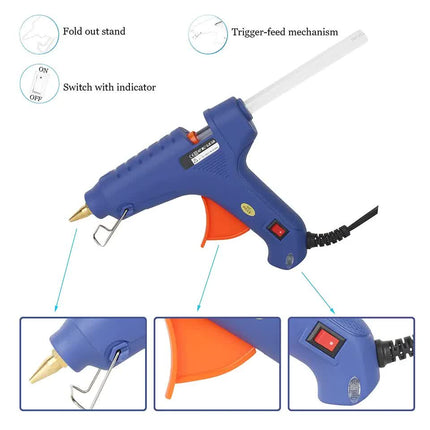 2 X HOT MELT GLUE GUN TRIGGER ADHESIVE WITH STICKS REPAIR KIT FOR USE.